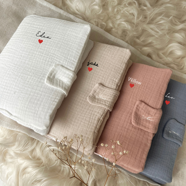 Protège carnet de santé « petit coeur »- personnalisé