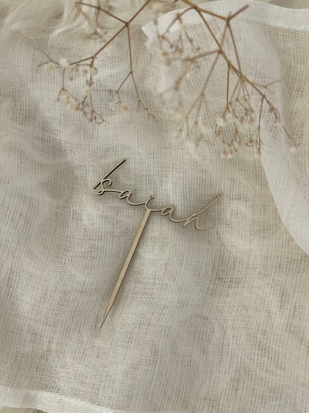 Cake topper « prénom »personnalisable